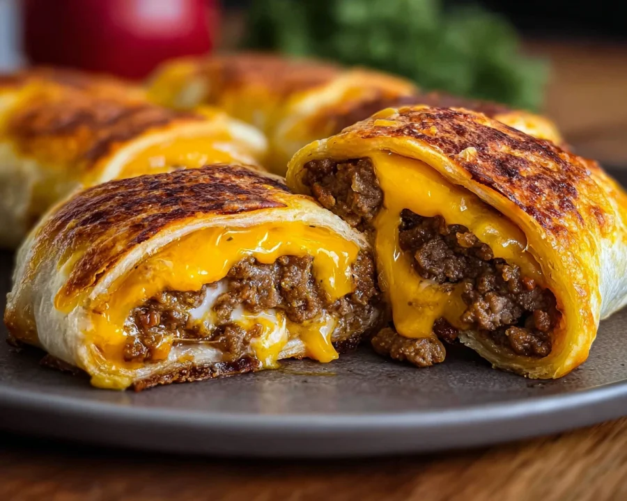 Beef Cheeseburger Rollups: Quick Dinner & Appetizer