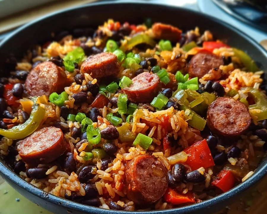 Black Beans & Rice with Turkey Sausage