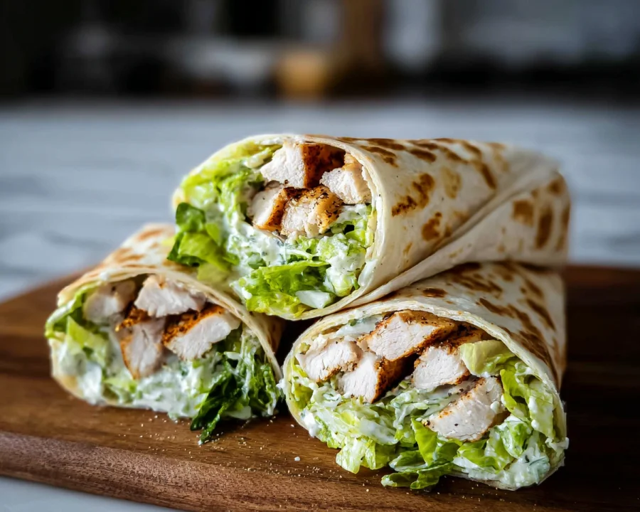 Chicken Caesar Wraps | Quick High Protein Meal