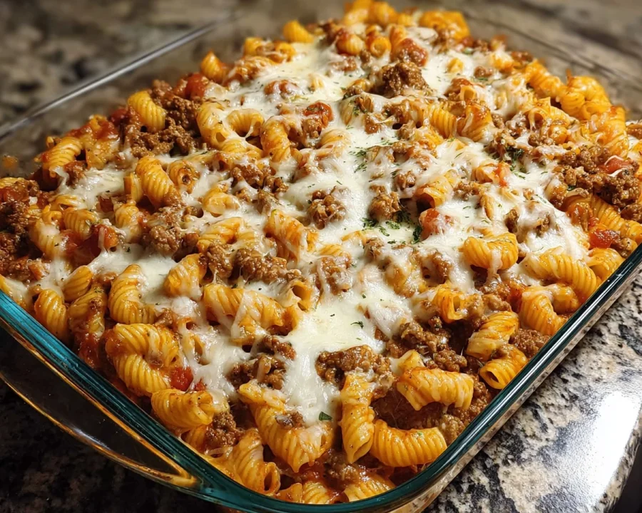 Cottage Cheese Pasta Bake with Ground Beef