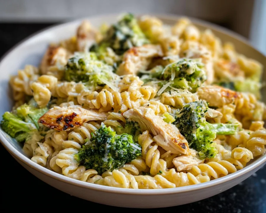 Creamy Rotisserie Chicken Broccoli Pasta