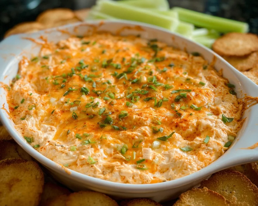 Greek Yogurt Buffalo Chicken Dip (High-Protein)