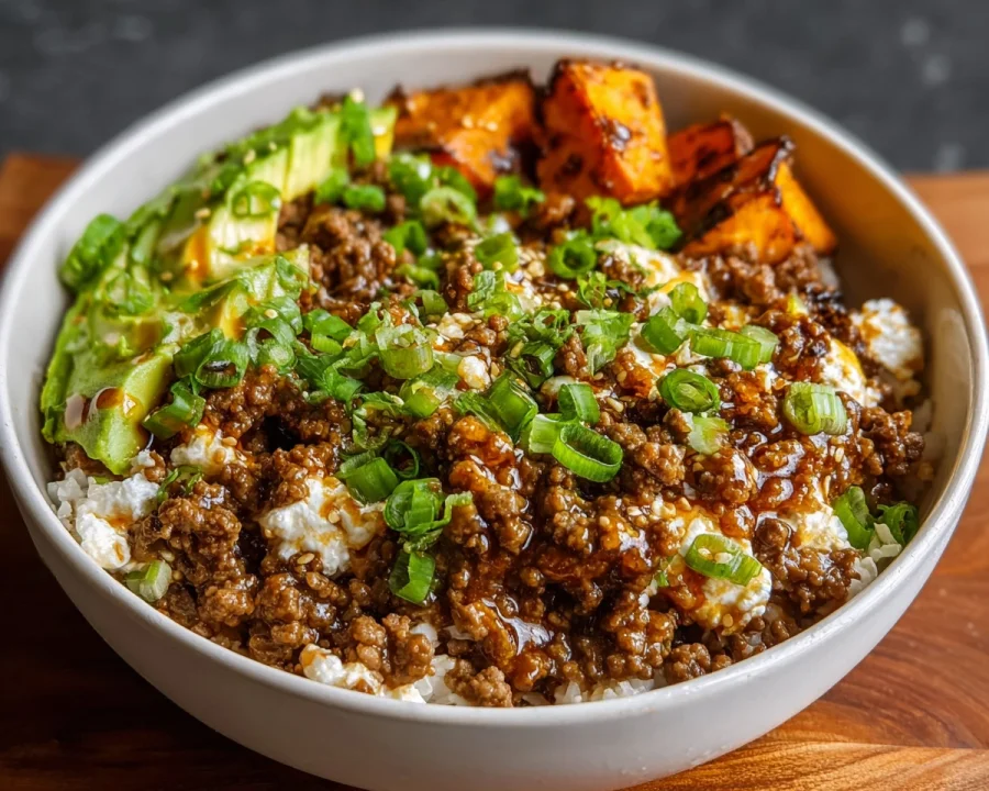 Ground Beef Hot Honey Bowl | High Protein
