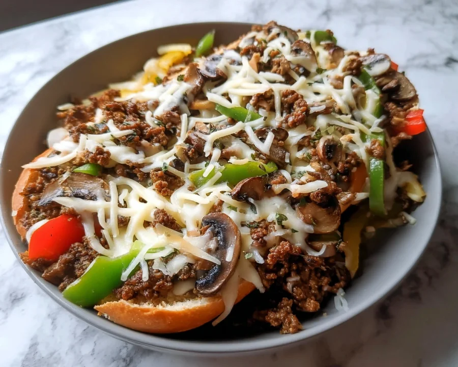 Ground Beef Philly Cheesesteak Meal Prep