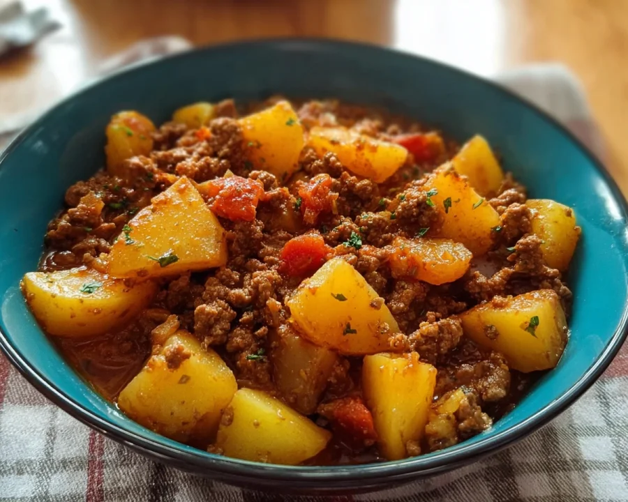 Ground Beef & Potatoes High Protein Dinner