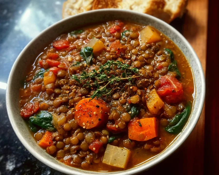 Hearty Lentil Stew | High Protein Comfort Meal