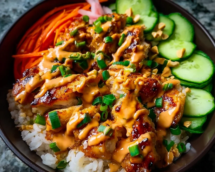 High-Protein Bang Bang Chicken Bowl