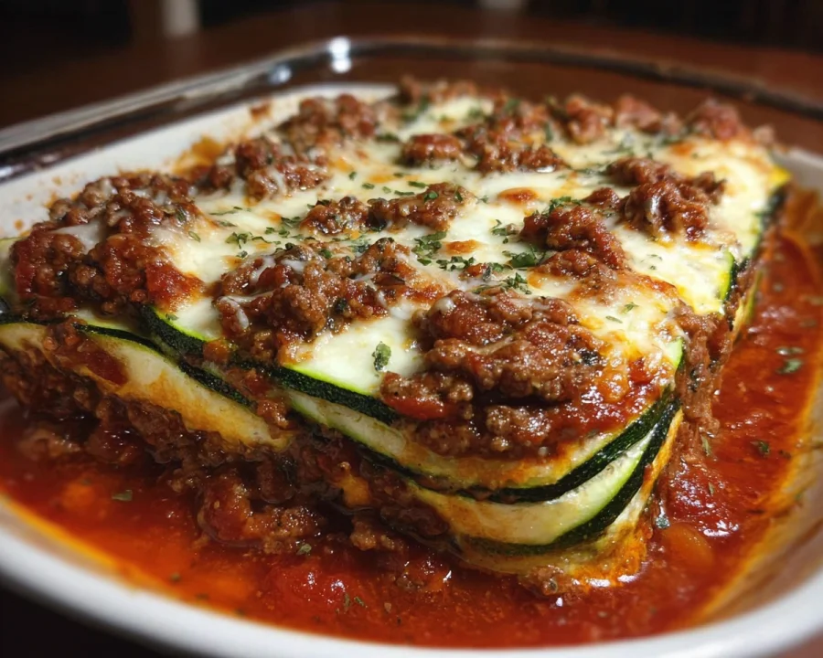 High Protein Keto Zucchini Lasagna