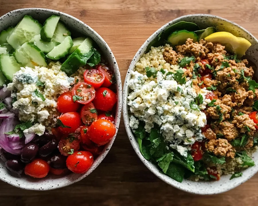 Mediterranean Ground Turkey Bowls