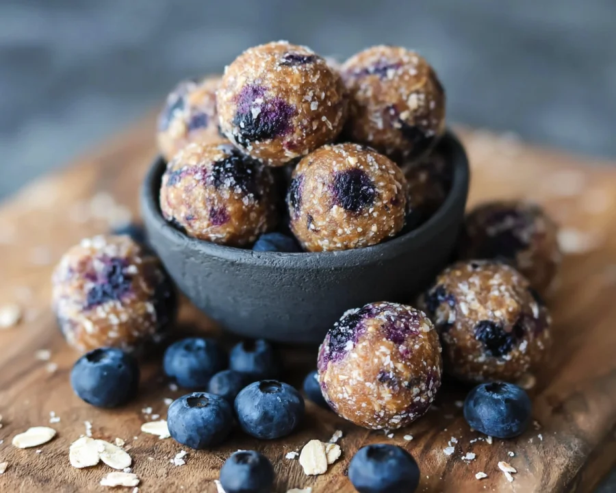 No-Bake Blueberry Muffin Protein Balls