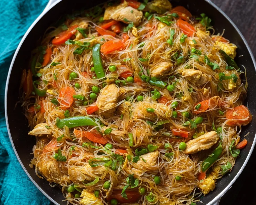 One-Pot High Protein Chicken Vermicelli Noodles
