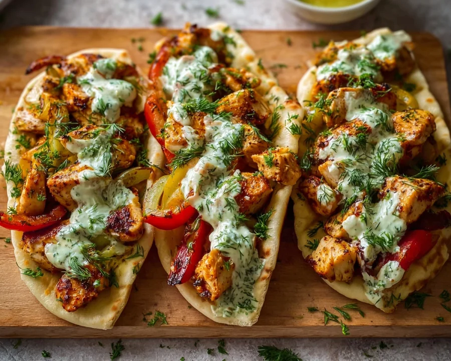 Sheet Pan Chicken Pitas with Herby Ranch