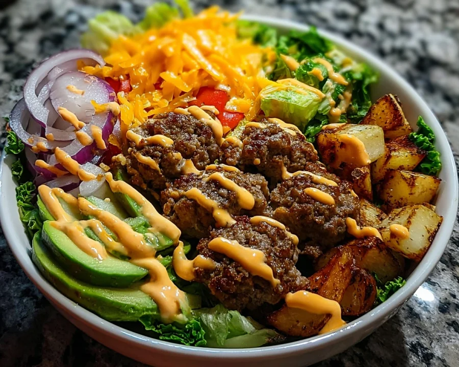 Smash Burger Bowl: High Protein Low Carb Dinner