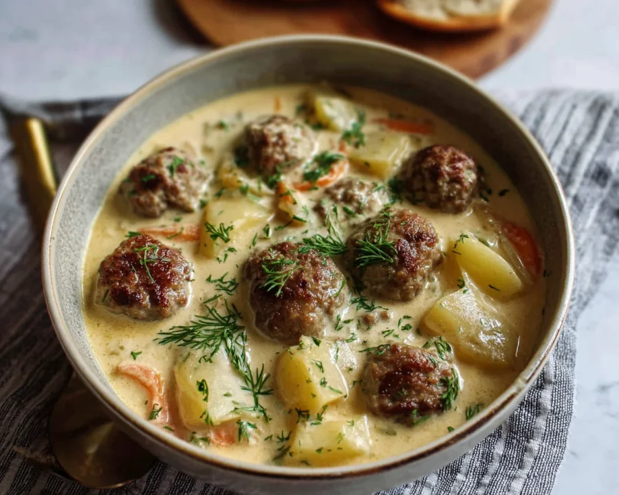 Swedish Meatball Soup - Creamy One-Pot Dinner