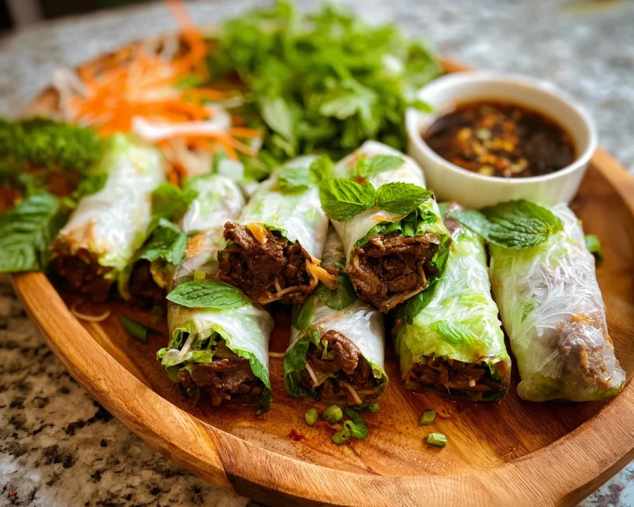 Thai Basil Beef Rolls: Fresh & Flavorful
