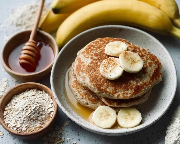 3-Ingredient Banana Oatmeal Pancakes
