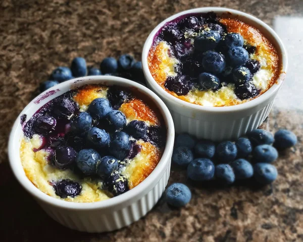 Baked Blueberry Cottage Cheese Bowls