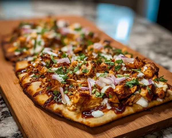 BBQ Chicken Flatbread High Protein Dinner