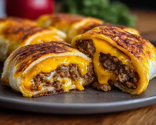 Beef Cheeseburger Rollups: Quick Dinner & Appetizer