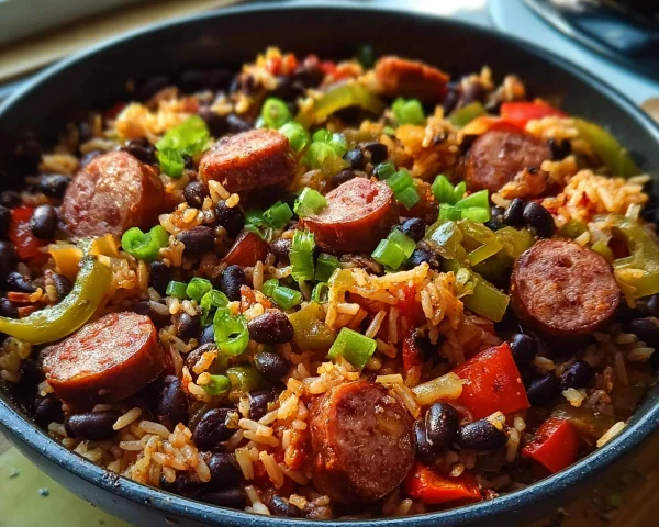 Black Beans & Rice with Turkey Sausage