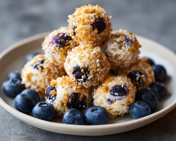 Blueberry Cheesecake Protein Bites