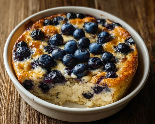 Blueberry Cottage Cheese Breakfast Bake