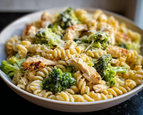 Creamy Rotisserie Chicken Broccoli Pasta