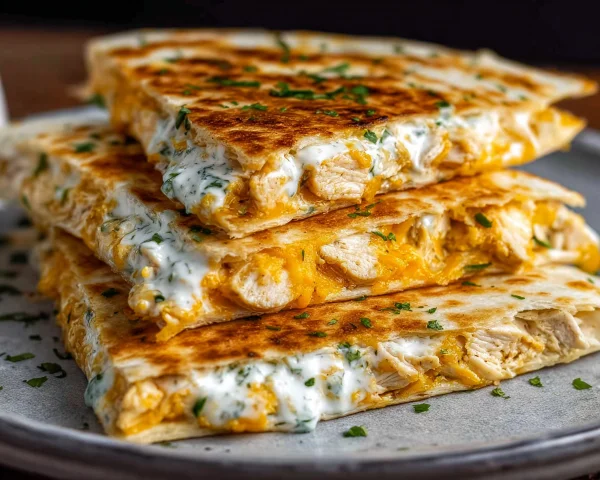 Crispy Chicken Ranch Quesadilla High-Protein