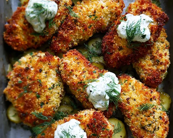 Crispy Dill Pickle Parmesan Chicken