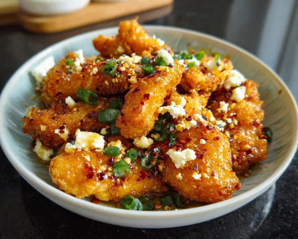 Crispy Hot Honey Feta Chicken Dinner