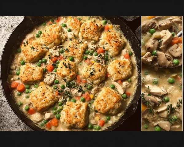 Crustless Chicken Pot Pie Skillet