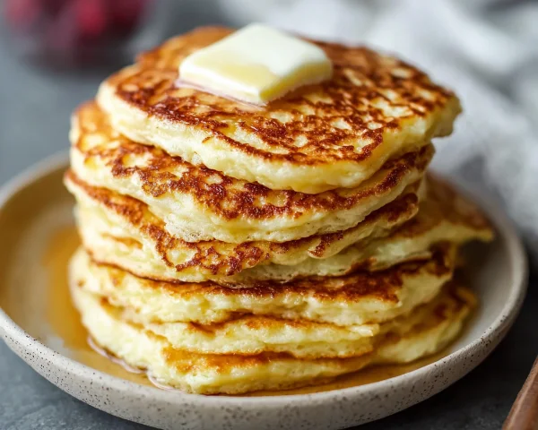 Fluffy Flourless Cottage Cheese Pancakes