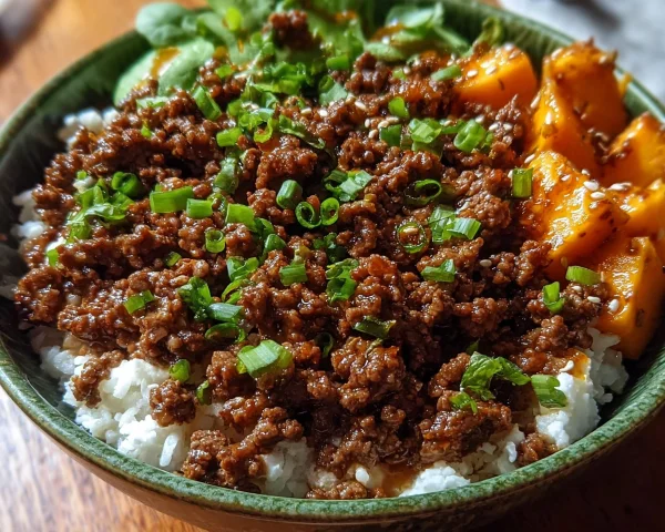 Ground Beef Hot Honey Bowl | Meal Prep