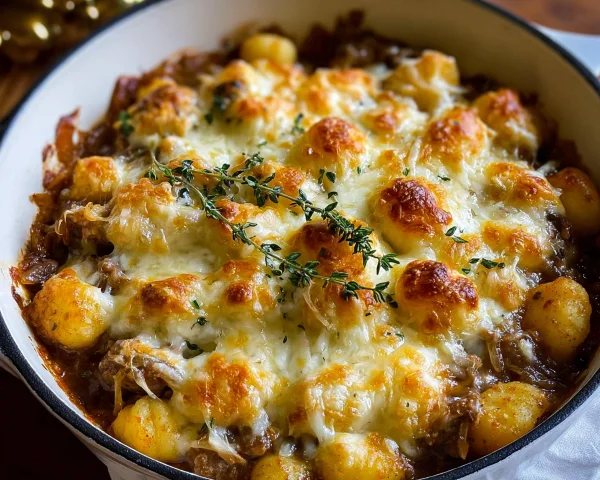 High Protein French Onion Gnocchi