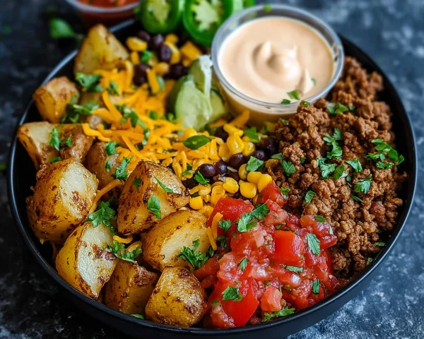 Loaded Potato Taco Bowl - High-Protein Meal Prep