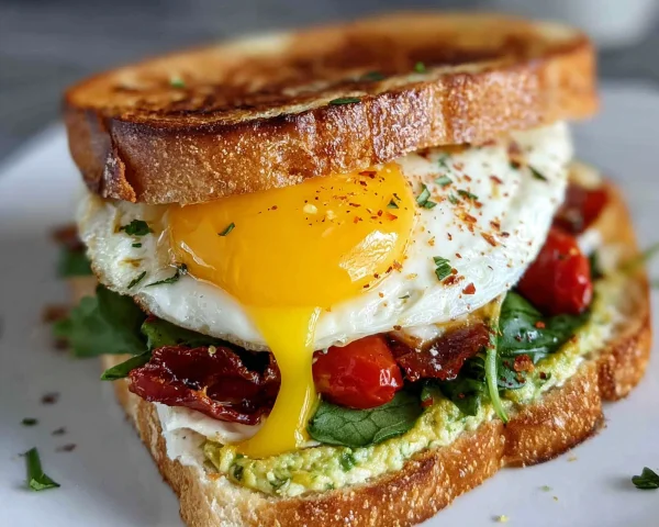 Mediterranean Breakfast Sandwich