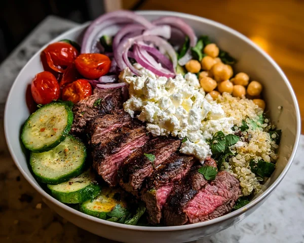 Mediterranean Steak Bowl: Protein Packed Dinner