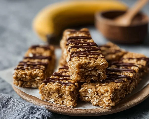 No-Bake Banana Peanut Butter Oatmeal Bars