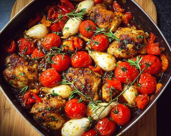One Pan Balsamic Chicken Dinner