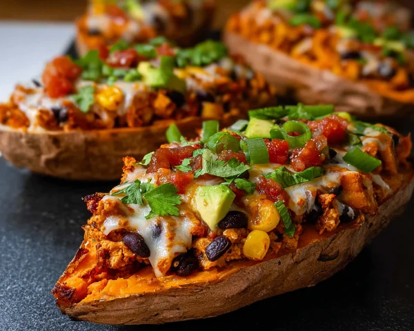 Protein Loaded Sweet Potato Boats