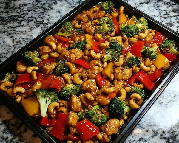 Sheet Pan Cashew Chicken