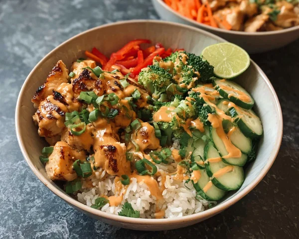 Thai Peanut Chicken Buddha Bowl