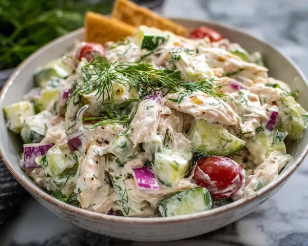 Tzatziki Chicken Salad: High-Protein & Refreshing