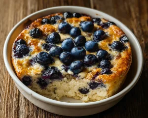 Blueberry Cottage Cheese Bake